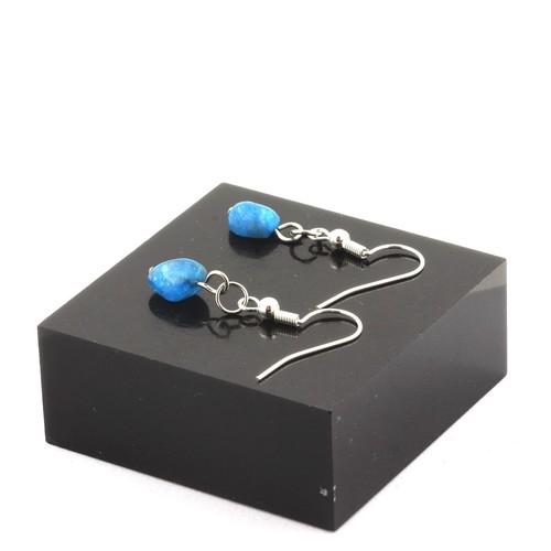 Orecchini perla apatite - apatite, blu