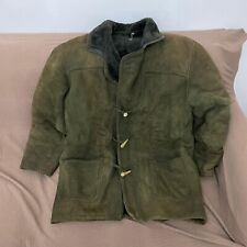Montgomery Verde Vintage Shearlina Uomo Pelliccia interna con bottoni TG Unica