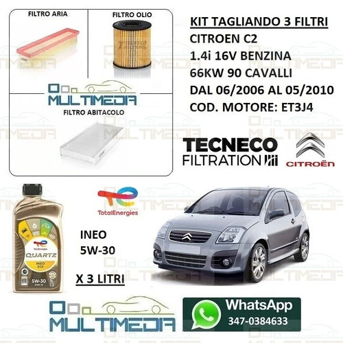 Kit tagliando filtri tecneco - kit,