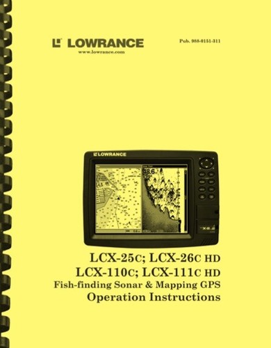 Lowrance lcx 25c - lcx-25c, lcx-26c