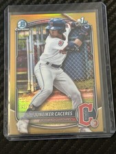 2025 Bowman Cromo Juneiker Caceres Vero Oro Rifrattore /50