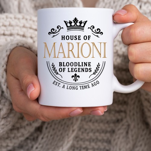 Tazza marioni nome famiglia - tazza,