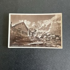 CARTOLINA MACUGNAGA -CAPANNA ZAMBONI GHIACCIAIO DELLE LOCCI- VIAGG. 1935+ TIMBRO