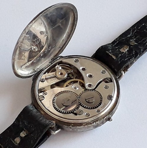 Orologio trincea cassa argento
