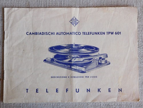 Telefunken cambiadischi - telefunken,