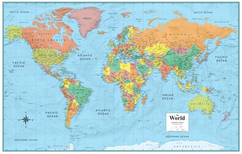 Poster parete grande mappa - da,