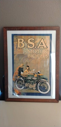 Bsa poster vintage auto - poster,
