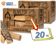20 Kg → LEGNA da ARDERE di ULIVO SECCA TRONCHETTI OLIVO / STUFE CAMINI BARBECUE