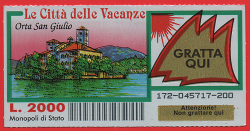Gratta vinci lotteria - e,