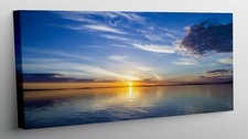QUADRO MODERNO STAMPA SU TELA MODERNI PAESAGGIO MARE ALBA TRAMONTO QUADRI t139