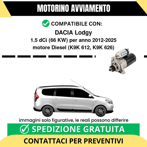 Motorino avviamento dacia - motorino,