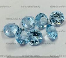 Top  Quality Natural Blue Topaz Round Shape Faceted Cut loose gemstones 3mm-10mm