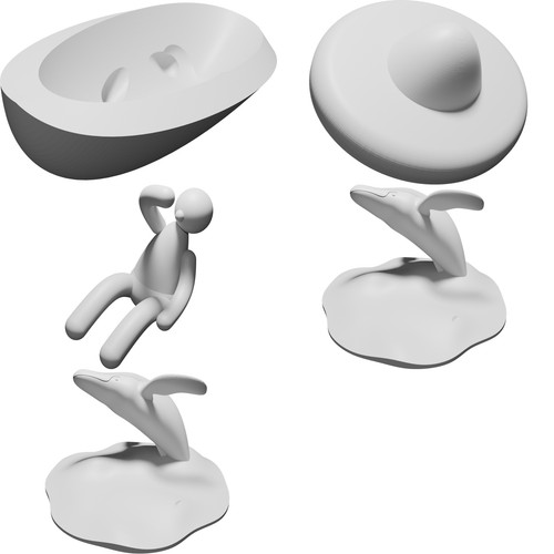 Scultura balena saltante - balena,