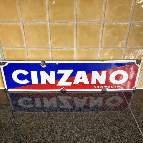 Cinzano enamel metal sign - cinzano, /