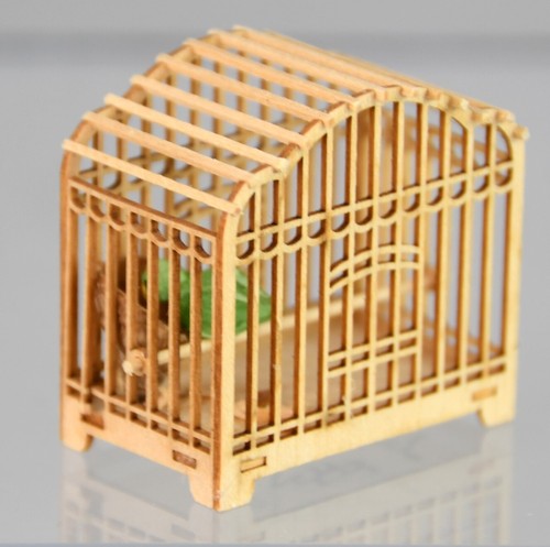 Wood bird cage curved top - wood,