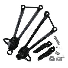 PAIR OF BLACK REAR FOOTRESTS