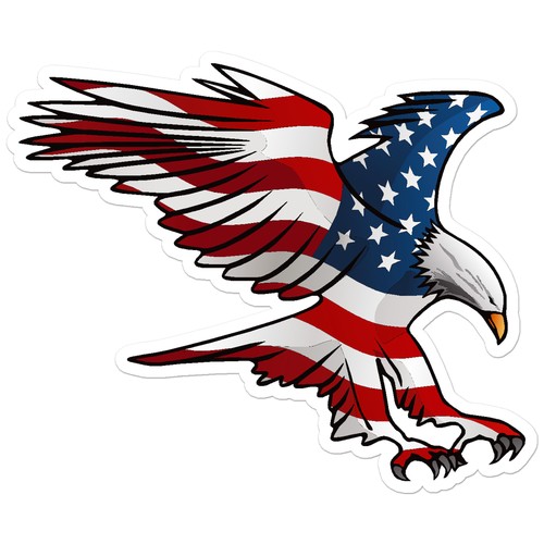 Bald eagle bandiera americana - eagle,