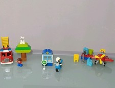 LEGO Duplo  10901 Autopompa  Con Luci e Suoni+ 10900 Moto Polizia + 10908 Aereo