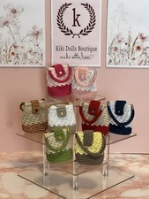 Borsa crochet per Barbie e Fashion Doll mod. Secchiello ADELE, Vari Colori