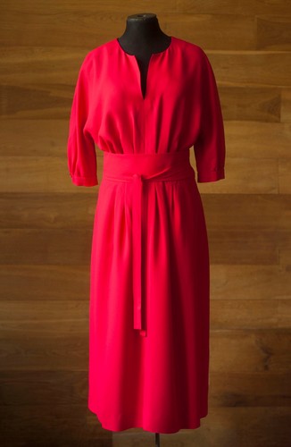 Abito midi rosso vintage nina - abito,