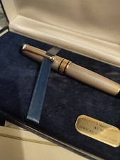 Penna stilografica Argento Massiccio ed Oro