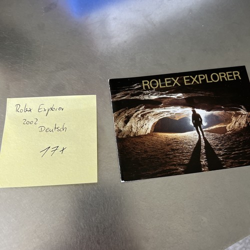 Rolex explorer booklet - rolex,