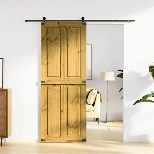Porta fienile miele marrone