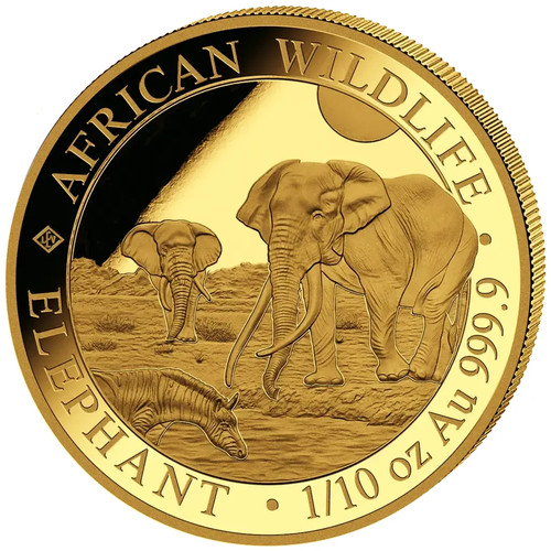 Moneta oro elefante fauna