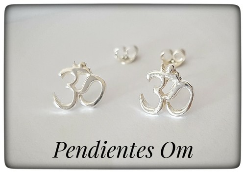 Pendientes plata simbolo - om,