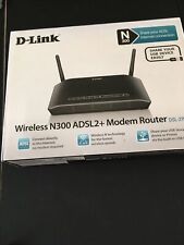 2 D-LINK WIRELESS N 300 ADSL 2 + MODEM ROUTER DSL- 2750 B - NERO* + D-Link G604T