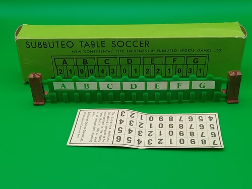 Subbuteo half time scoreboard - subbuteo, half-time