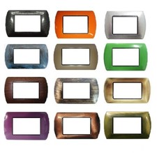 PLACCA METALLO COMPATIBILE BTICINO  LIVING LIGHT INTERNATIONAL 3 4 7 MODULI