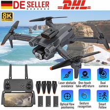 Drone con 2 Telecamere 8K, Quadricottero RC Pieghevole, Mini Selfie Quadricottero RC Drone