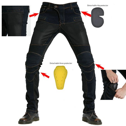 Pantaloni moto uomo denim - pantaloni,