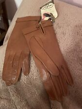 Leather gloves Vintage Guanti nuovi  in pelle vera marroni vintage