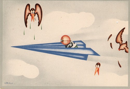 Cartolina aviazione italia ala - aviazione,