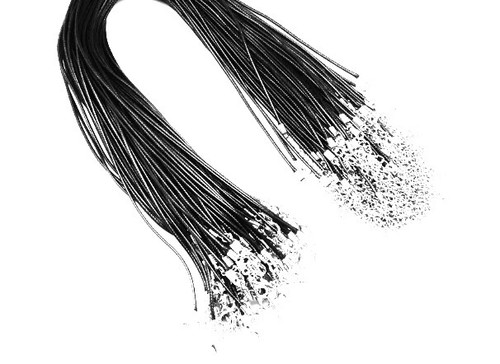 Collana nera 2mm corda - nera,