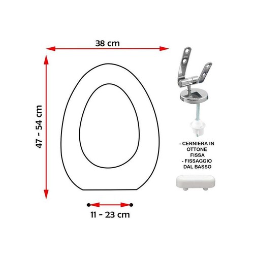 Sedile copriwater compatibile - sedile,