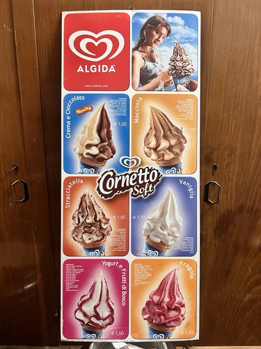 Insegna gelato latta algida - latta,