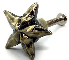 Pomelli a stella 30 mm stelle marine ottone antico armadio porta armadio cassetto pomello (165)