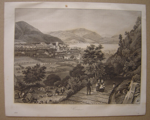 Gravure como 1848 côme - como,
