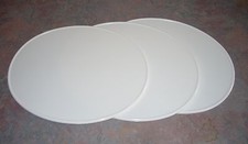 3 WHITE  OVAL NUMBER PLATES 9