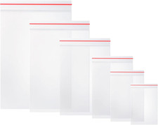 600 Sacchetti in Plastica Trasparente Con Chiusura a Zip Riusabili, per Cucina, 