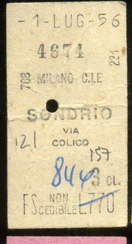 Biglietto treno ferrovia - biglietto,