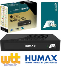 DECODER TIVUSAT TVSAT TV CON TESSERA SCHEDA TIVUSAT HD HUMAX Tivumax HD3801S2
