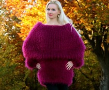 Maglione mohair sfocato viola