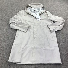 Cappotto Stutterheim Goteborg donna grande sabbia leggera con cappuccio impermeabile a scatto davanti