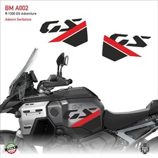 2 Adesivi fianco serbatoio Moto BMW R 1300 gs adventure Triple black  BM A002