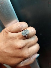 Fede nuziale 3,5 ct taglio ovale diamante coltivato in laboratorio oro bianco massiccio 14 carati misura 7