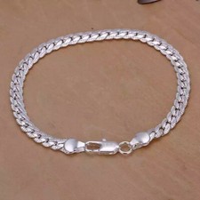 Bracciale Braccialetto Uomo/Donna in metallo placcato argento 925 - Idea regalo